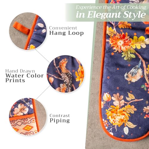 Double Oven Mitts 100% Cotton Double Oven Glove