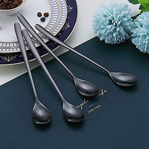 Black Long Handle Spoon (6 Count)