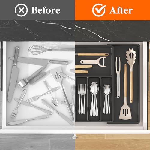 Extra Large Silverware Drawer Organizer