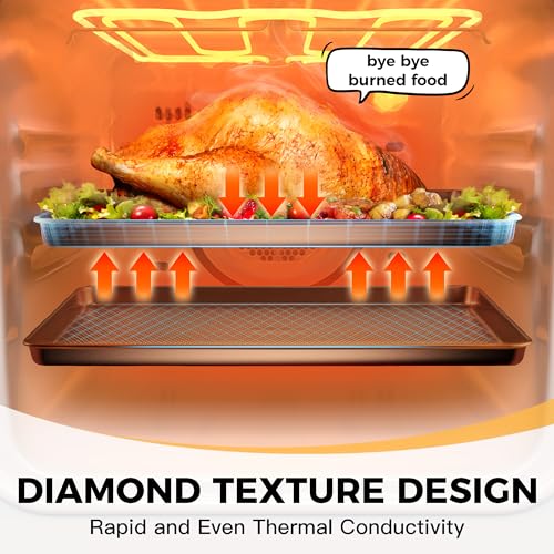 2 Pack Half Sheet Cookie Sheets for Baking (2 Count)