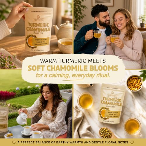 Turmeric Chamomile Loose Leaf Herbal Tea (3.53 Ounce)