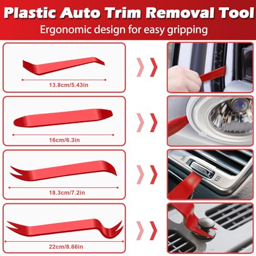 17Pcs Mechanic Hook and Pick Tool Set & Car Trim Removal Kit (17 Count)