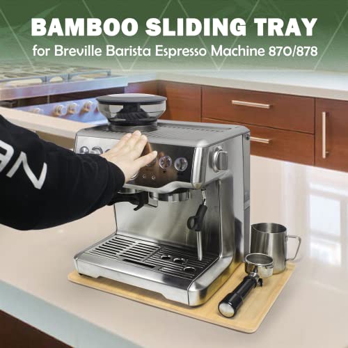 UPGRADED Oversize Bamboo Appliance Slider fit for Breville Barista Espresso Machine 870