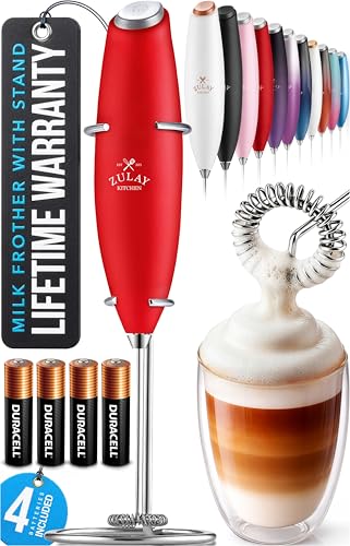 Powerful Milk Frother Wand With Duracell Batteries