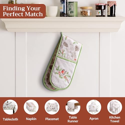 Double Oven Mitts 100% Cotton Double Oven Glove