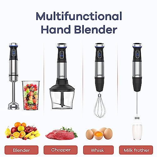 Immersion Blender 5 in 1 Hand Blender Max 1000W Heavy Duty Motor