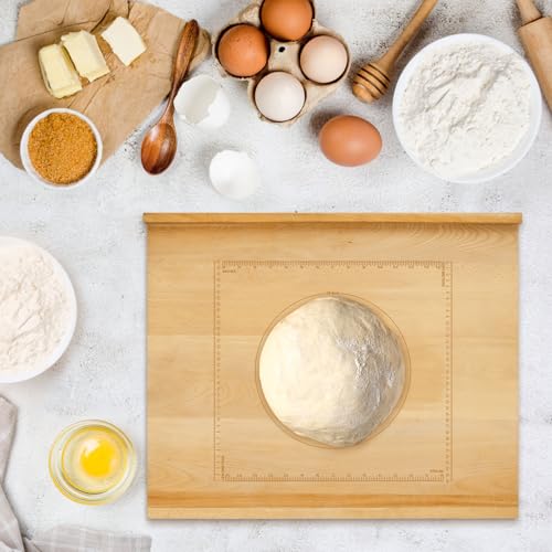 Reversible Wood Pastry Board 20"X24"with Engraved Ruler