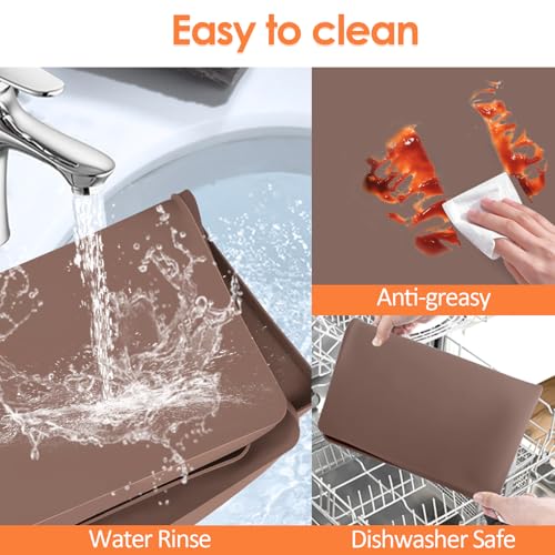 Silicone Coffee Maker Mat with Lip for Countertops