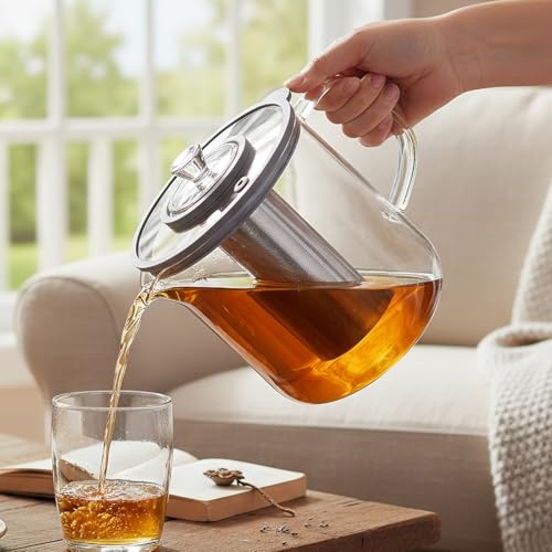 68oz Glass Tea Pot with Infuser (68 Count)