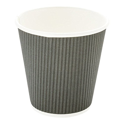 Coffee Cups 500 Pack of 8 oz Paper Ripple Wall Espresso Cups Insulated Leakproof Disposable (500 Count)