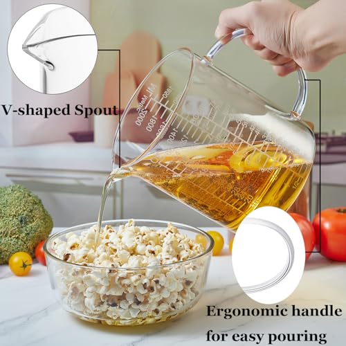 Borosilicate Glass Measuring Cup with Insulated Handle