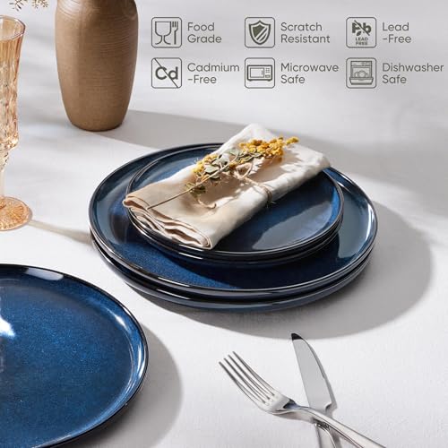 6 Piece Stoneware Small Dinner Plates Set