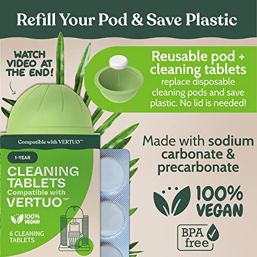 Nespresso Compatible Vertuo Cleaning & Descaling Kit (8.45 Fl Oz)