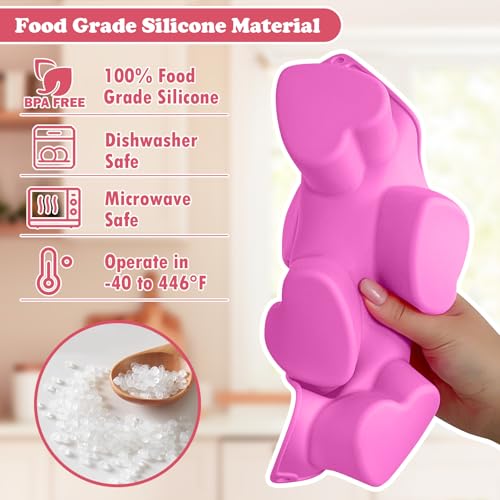 Heart Silicone Molds Valentine's Day for Baking Cake Chocolate Cocoa Bomb (12 Cavities)