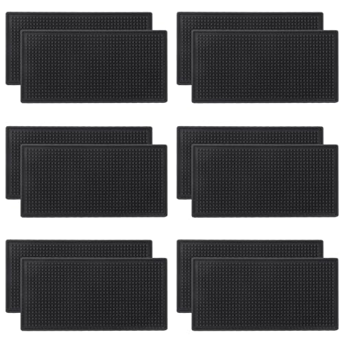 12 Pack Rubber Bar Mats (12 Count)
