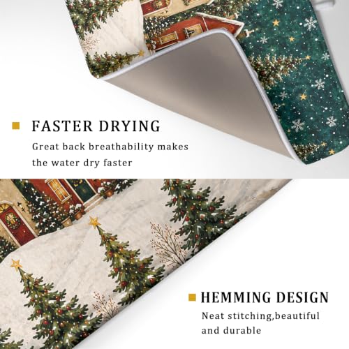 Christmas Dish Drying Mat