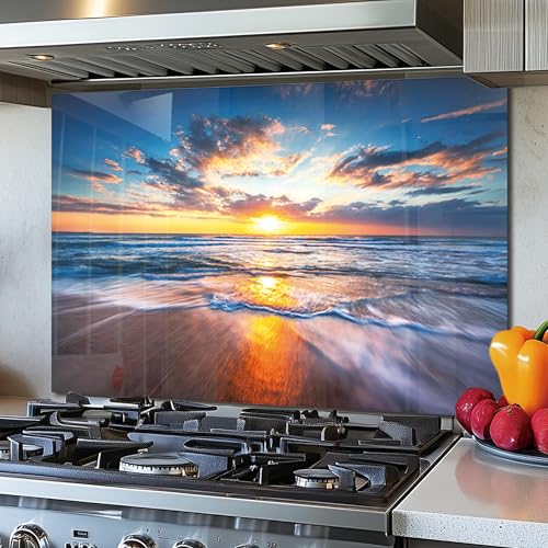 Tempered Glass Backsplash for Kitchen