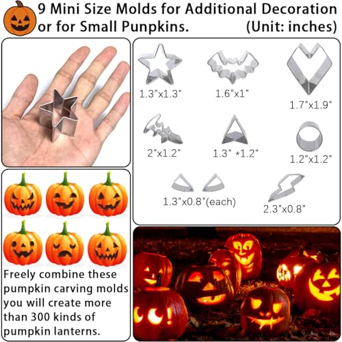 Pumpkin Carving Kit 22Pcs Tools (22 Count)