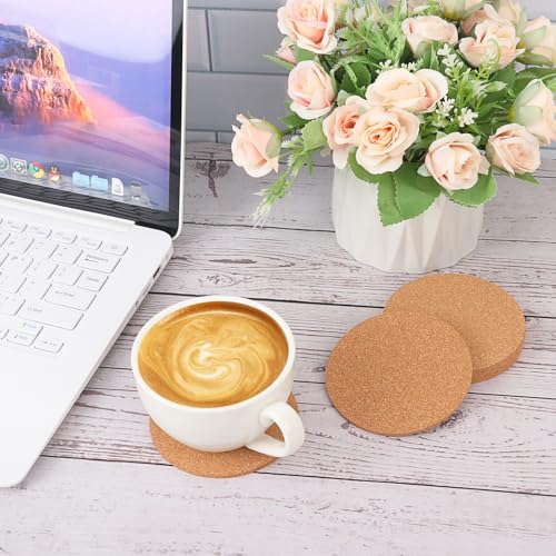 150 Pieces 3.6 Inch Cork Coasters for Drinks (150 Count)