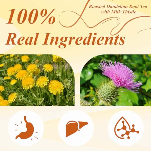 Roasted Dandelion Root Tea with Milk Thistle (50 Count)