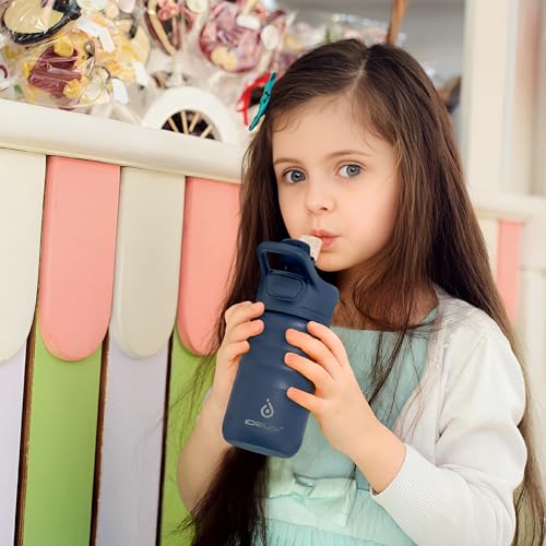12oz Insulated Stainless Steel Water Bottle with 2 Leak