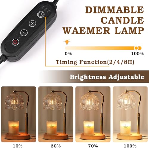 Flower Candle Warmer Lamp with Timer