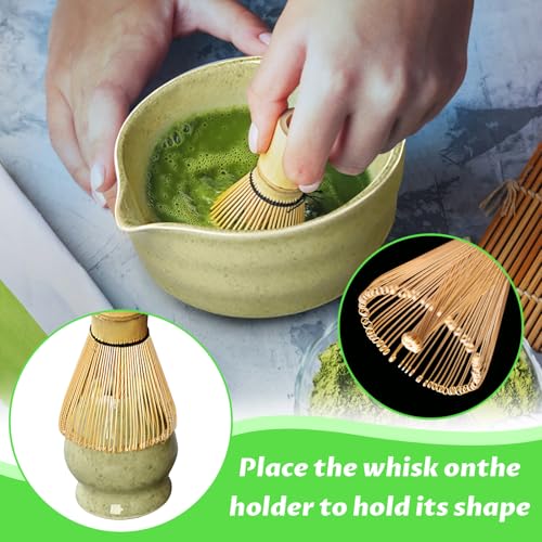 Matcha Set 6 Pcs Matcha Whisk Set with 20 oz Bowl