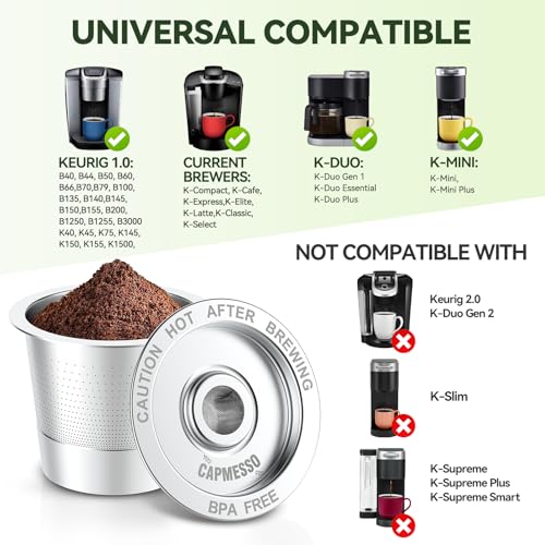 Reusable K Cups Coffee Pods for Keurig 1.0 (6 Count)