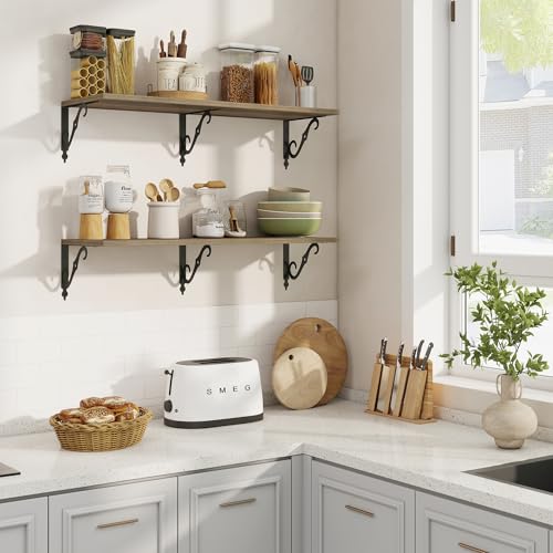 12 Inch Deep Floating Shelves for Wall (2 Count)