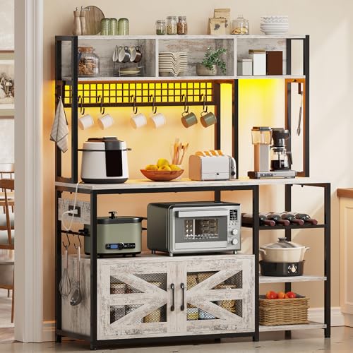 47.2 Inch Bakers Rack with Power Outlet