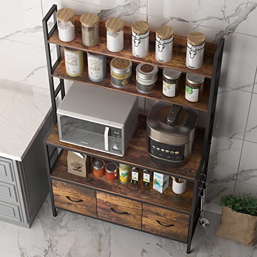 Kitchen Bakers Rack with Baskets