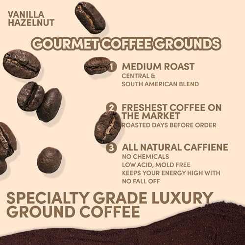 2 lb Vanilla Hazelnut Ground Coffee (32 Ounce)