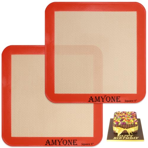 Square Silicone Baking Mats for 9 Inch Baking Pan