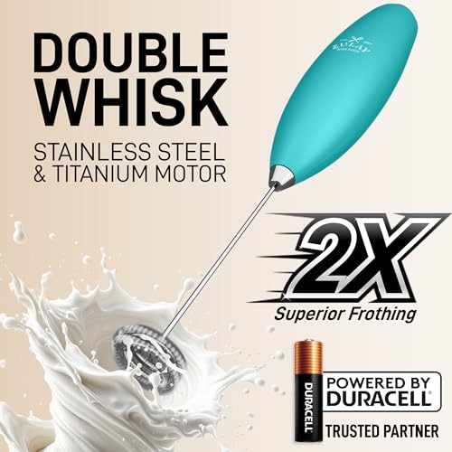 Powerful Milk Frother Wand With Duracell Batteries