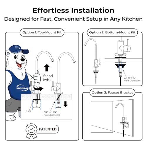 US31 3 Stage Under Sink Water Filter System with Faucet