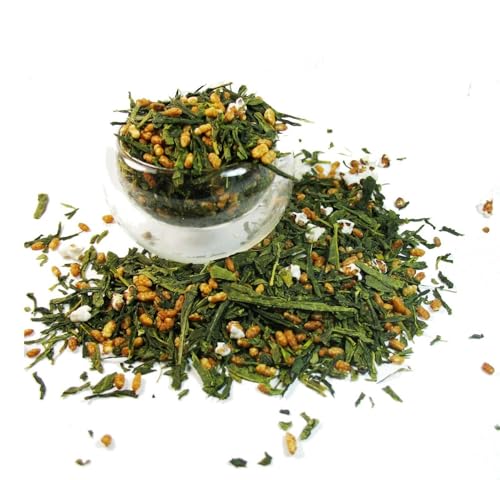 Organic Premium Genmaicha Popcorn Green Tea helps the stomach to digest (3 Ounce)