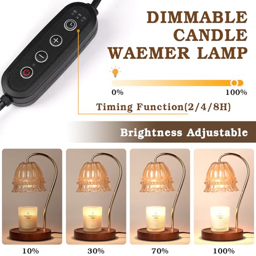 Flower Candle Warmer Lamp with Timer