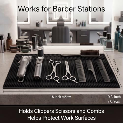 10 Pcs Bar Mat 18 X 12 Inch Black
