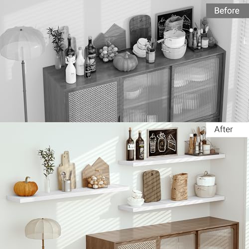 Deep Floating Shelves 55x10” Set of 1