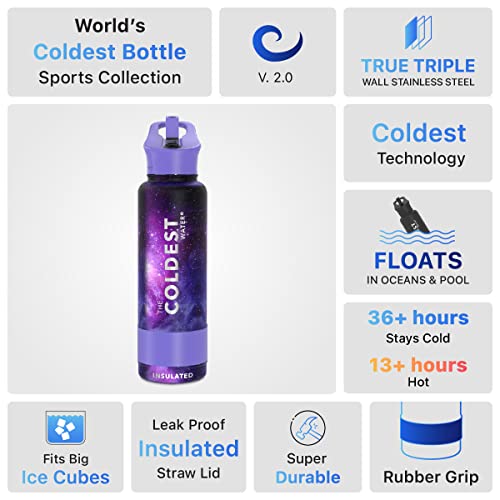 Coldest Insulated Water Bottle with Straw Lid