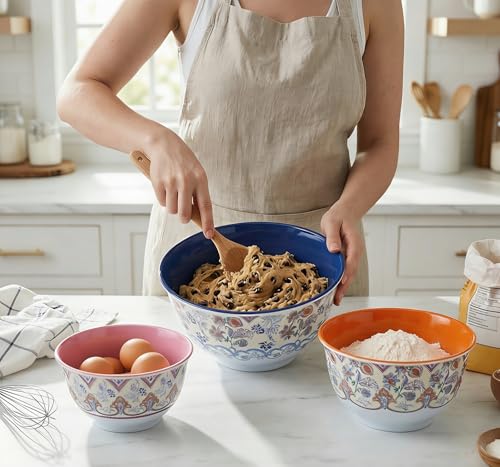 Melamine Mixing Bowl Set with Lids (3 Count)