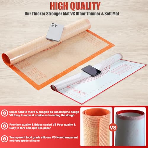 Silicone Pastry Mat 36X24 Inch Baking Mat for Counter Dough Rolling Mat