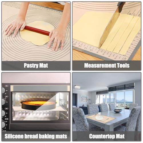 Silicone Pastry Mat 36x24 Inch Nonstick Baking Mat