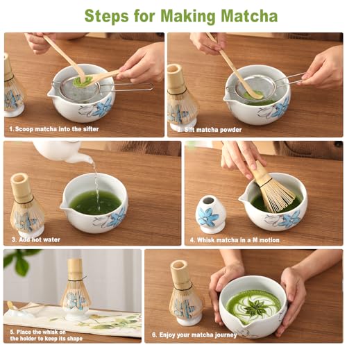 Matcha Whisk Set Cute (8 Count)