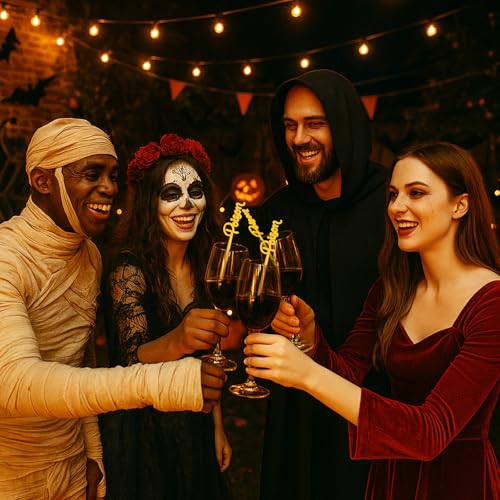 30 Pcs Halloween Swizzle Sticks Poison Fall Drink Stirrers