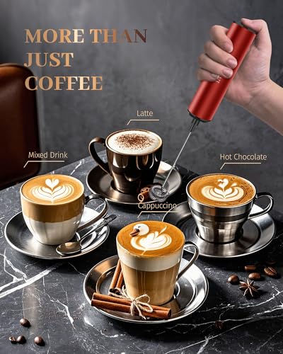 Rechargeable Milk Frother with Cover