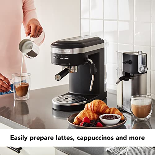 Semi Automatic Espresso Machine and Automatic Milk Frother Attachment