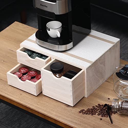 Kitchen Storage Organizer with 3 Drawers for Coffee Brew K Cup