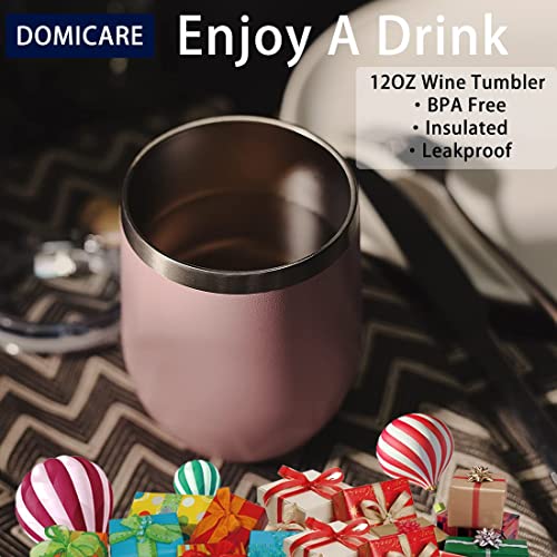 Stainless Steel Wine Tumbler Bulk with Lid (16 Count)