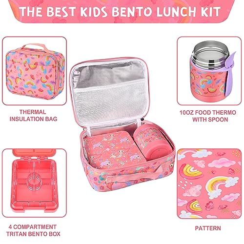 Bento Lunch Box Set With 10oz Soup Thermo